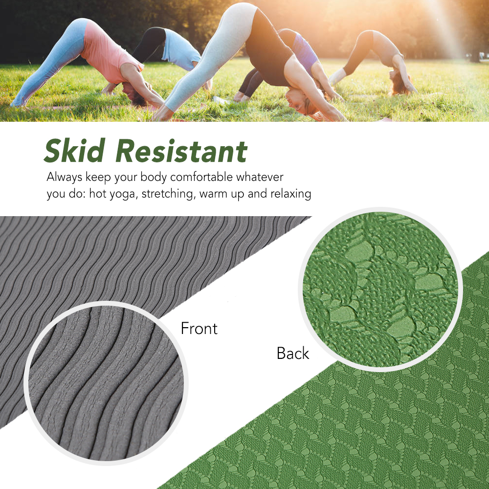 Thảm tập Yoga 2 màu thể thao dày chống trượt 72.05 × 24.01in