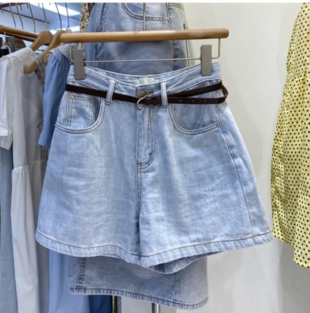 QUẦN SHORT JEANS ỐNG RỘNG TẶNG KÈM DÂY LƯNG XỊN- ảnh thật tự chụp