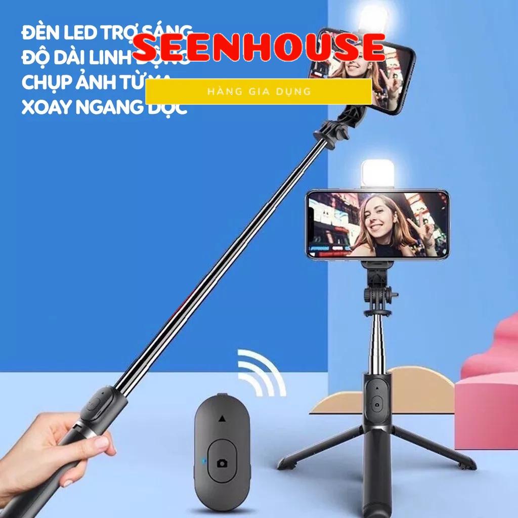 Gậy chụp ảnh tự sướng 3 chân bluetooth có đèn led, gậy chụp hình selfie đa năng điều khiển từ xa seenhouse