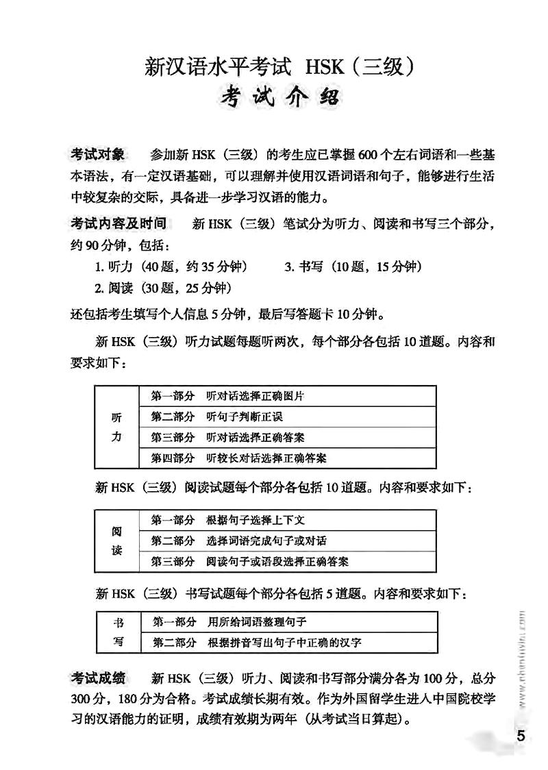 Mô Phỏng Đề Thi HSK - Phiên Bản Mới - Cấp Độ 3