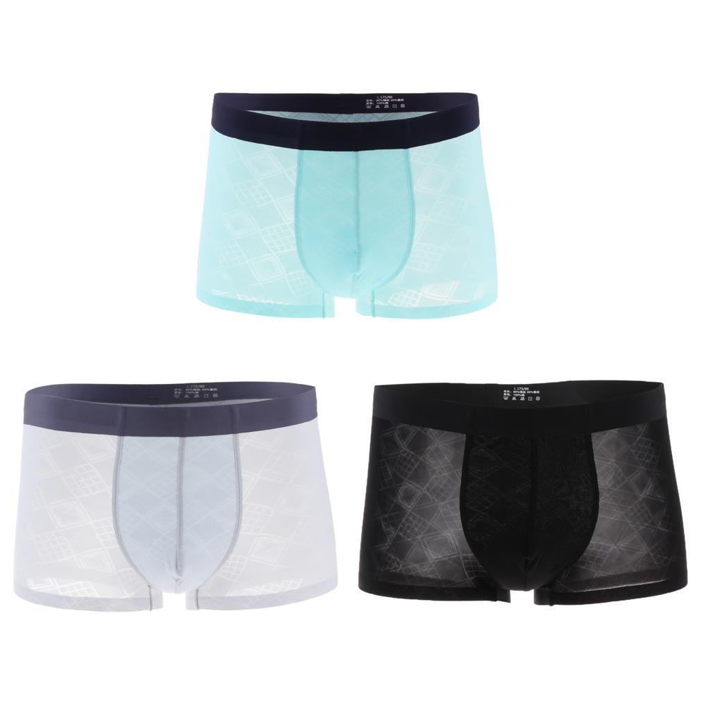Mens Sexy Translucent Pouch Briefs Underwear Bulge Pouch Panties
