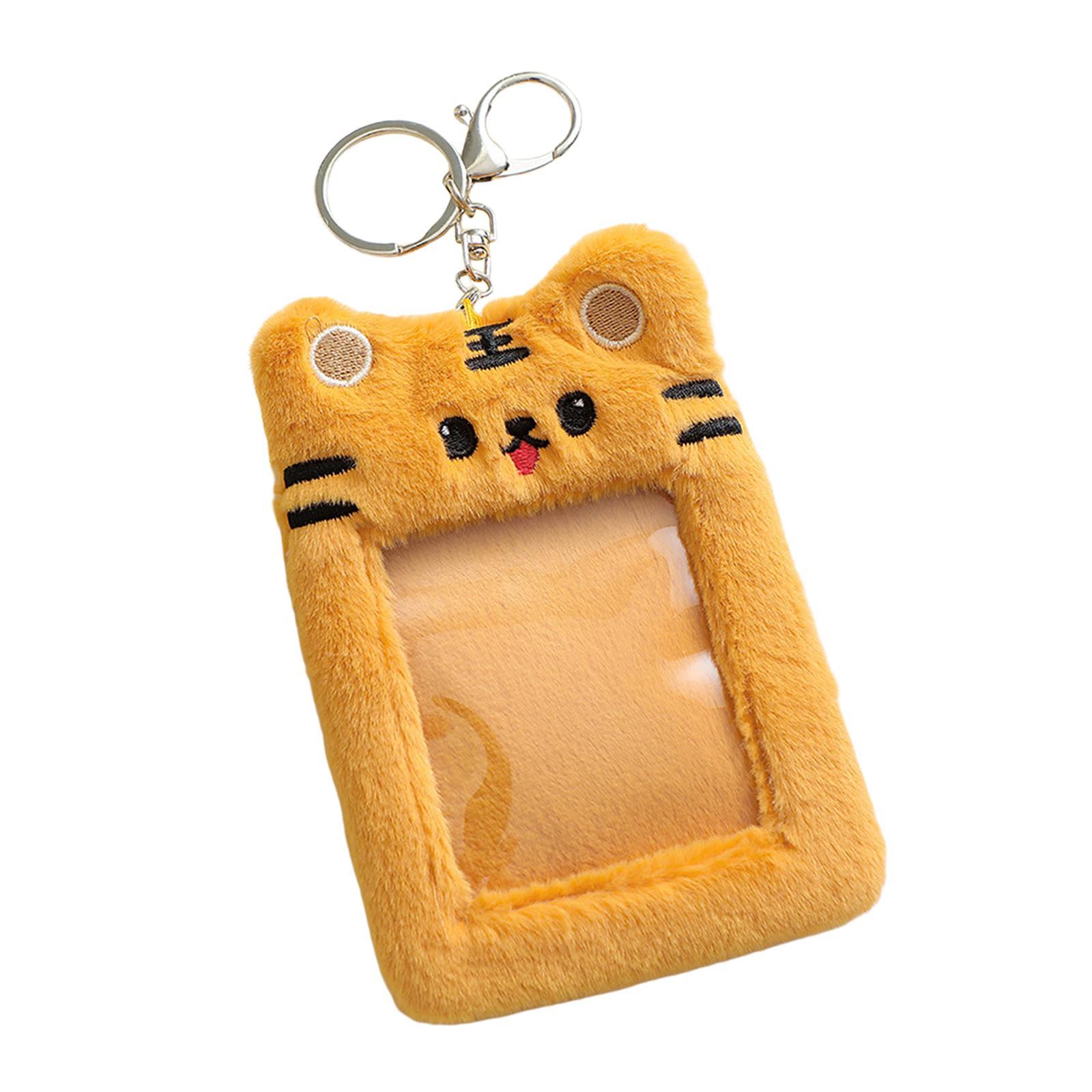 Plush Photocard Holder Photocard Holder Plush Keychain Holder for Game Cards Football Cards