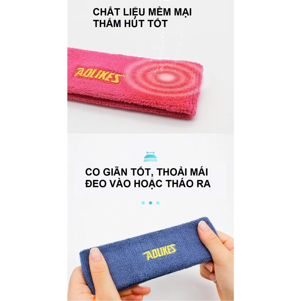 Băng Trán, Băng Đô Chặn Mồ Hôi Thể Thao Nam Nữ Sport Anti-Slip Sweatband Cao Cấp