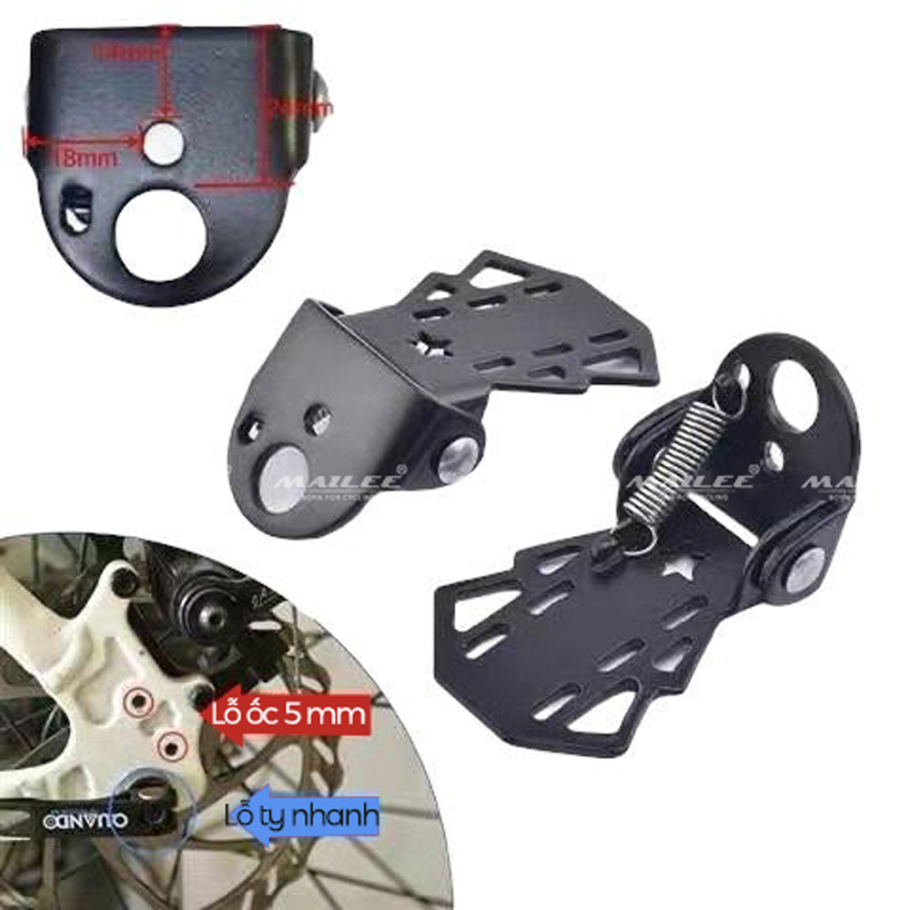 Gác Chân Sau Xe Đạp ST-512M Thép Kim Loại Gập Gọn 90° độ- Phù Hợp MTB, An Toàn Cho Trẻ Em (Bộ gồm 2 cái) - Mai Lee