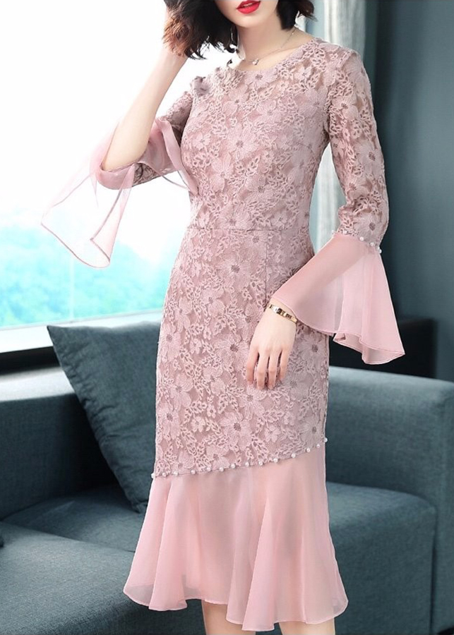 Đầm Nữ Suông Hoa Tay Cách Điệu BY4316