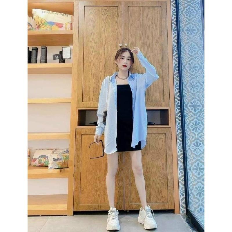 SET ĐẦM ĐEN KÈM SƠ MI NGOÀI