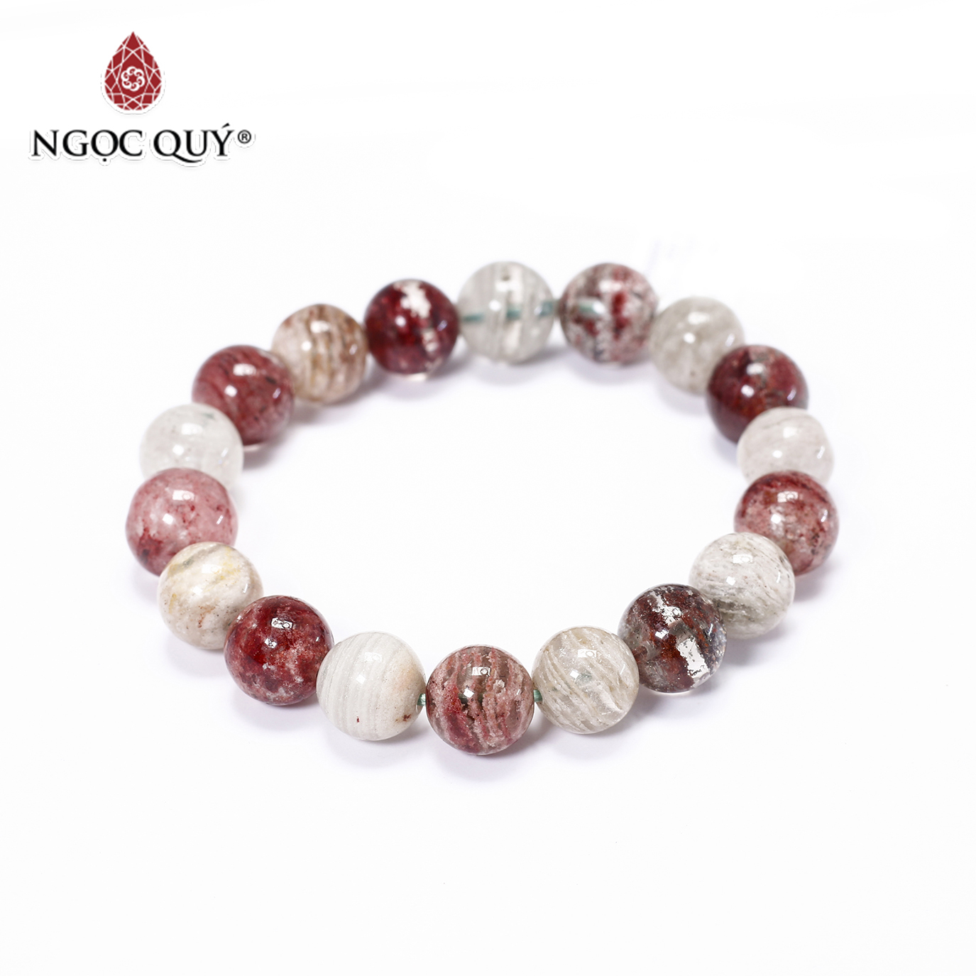 Hình ảnh Vòng tay đá ưu linh đa sắc size hạt 10mm - Ngọc Quý Gemstones