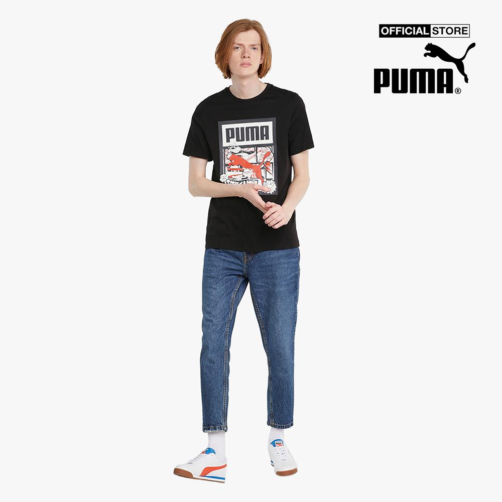 PUMA - Áo thun nam cổ tròn ngắn tay Graphic Box Logo Play 532666