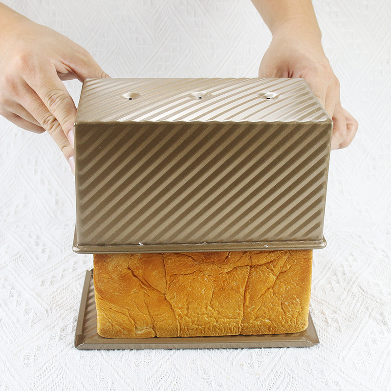 Khuôn làm bánh mì sandwich có nắp kiểu vân gợn sóng - dụng cụ làm bánh gia đình
