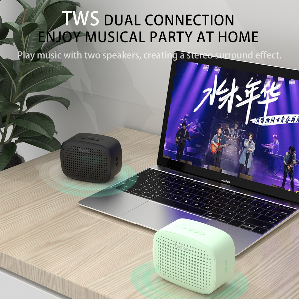 Loa Bluetooth Mini Yoobao M2 Âm Thanh HIFI Bluetooth 5.0 Công Xuất 3w Âm Thanh Sống Động Có Cổng Micro SD - Hàng Chính Hãng