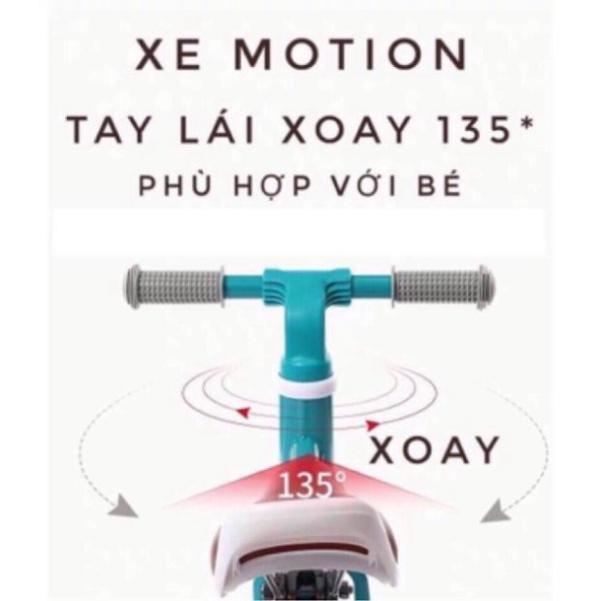 Xe MOTION Chòi Chân 3 Bánh Tự Cân Bằng Kết Hợp Xe Đạp Có Yên Da Cho Bé - HÀNG CHÍNH HÃNG