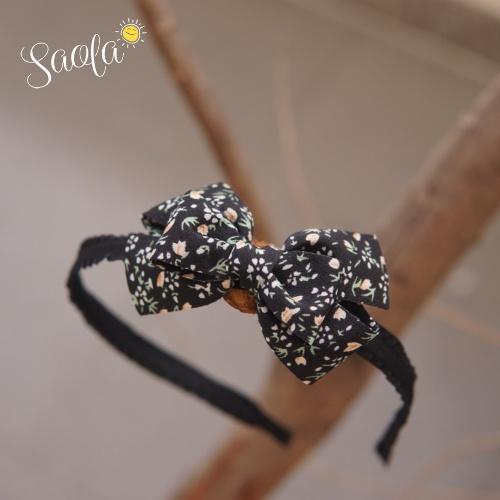 Băng Đô Bờm Cài Tóc Đính Nơ Hoa Nhí Vintage Phong Cách Hàn Quốc Xinh Xắn - SAOLA CLOTHING - HB004