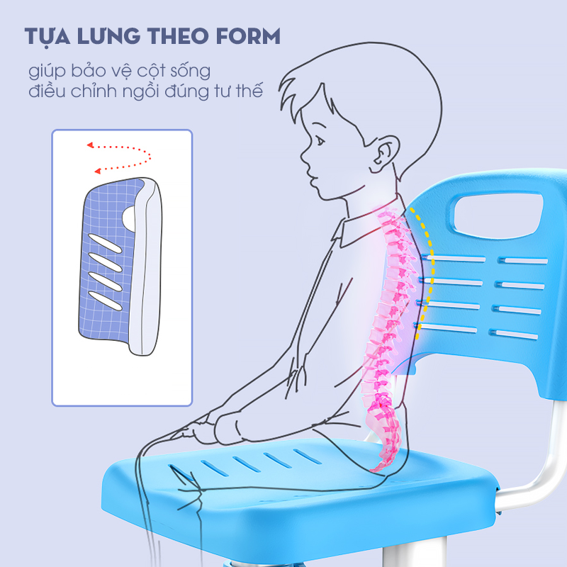 Ghế học sinh ,ghế ngồi học chống gù cho bé tăng giảm độ cao tùy chỉnh hàng nhập khẩu