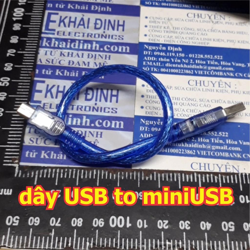 3 dây chuyển đổi cổng USB sang miniUSB mini usb, dây dài 30cm màu xanh dương kde5138