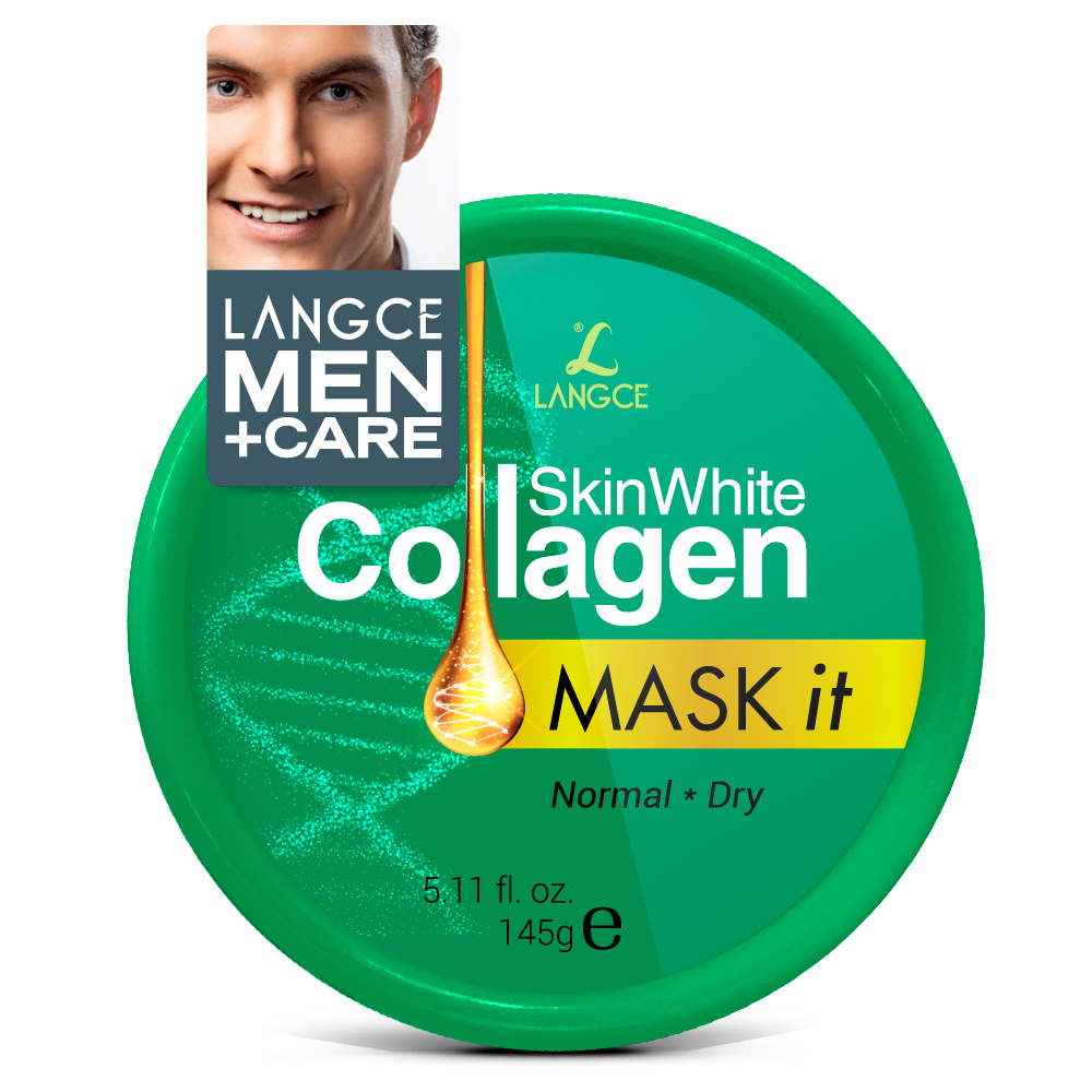 MẶT NẠ DƯỠNG TRẮNG COLLAGEN 145ml DA KHÔ - TEM XANH LANGCE dành cho Nam