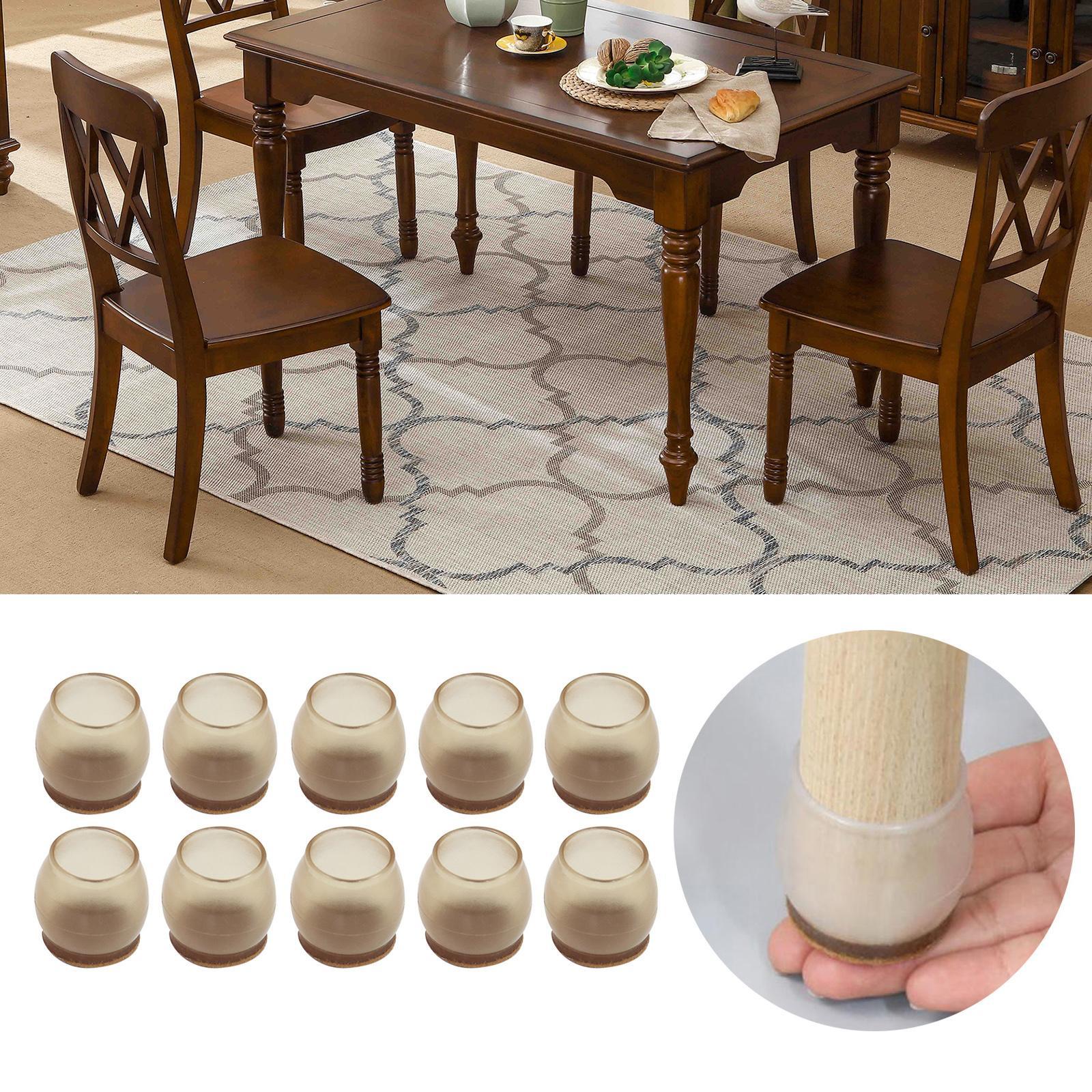 10x Chair Leg Covers Floor Protectors Table Feet Caps Pads