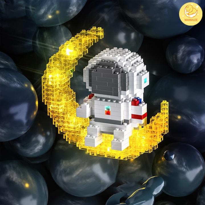 Lego 3D Phi Hành Gia Có Đèn Phát Sáng - Đồ Chơi Lắp Ráp Mô Hình Vũ Trụ