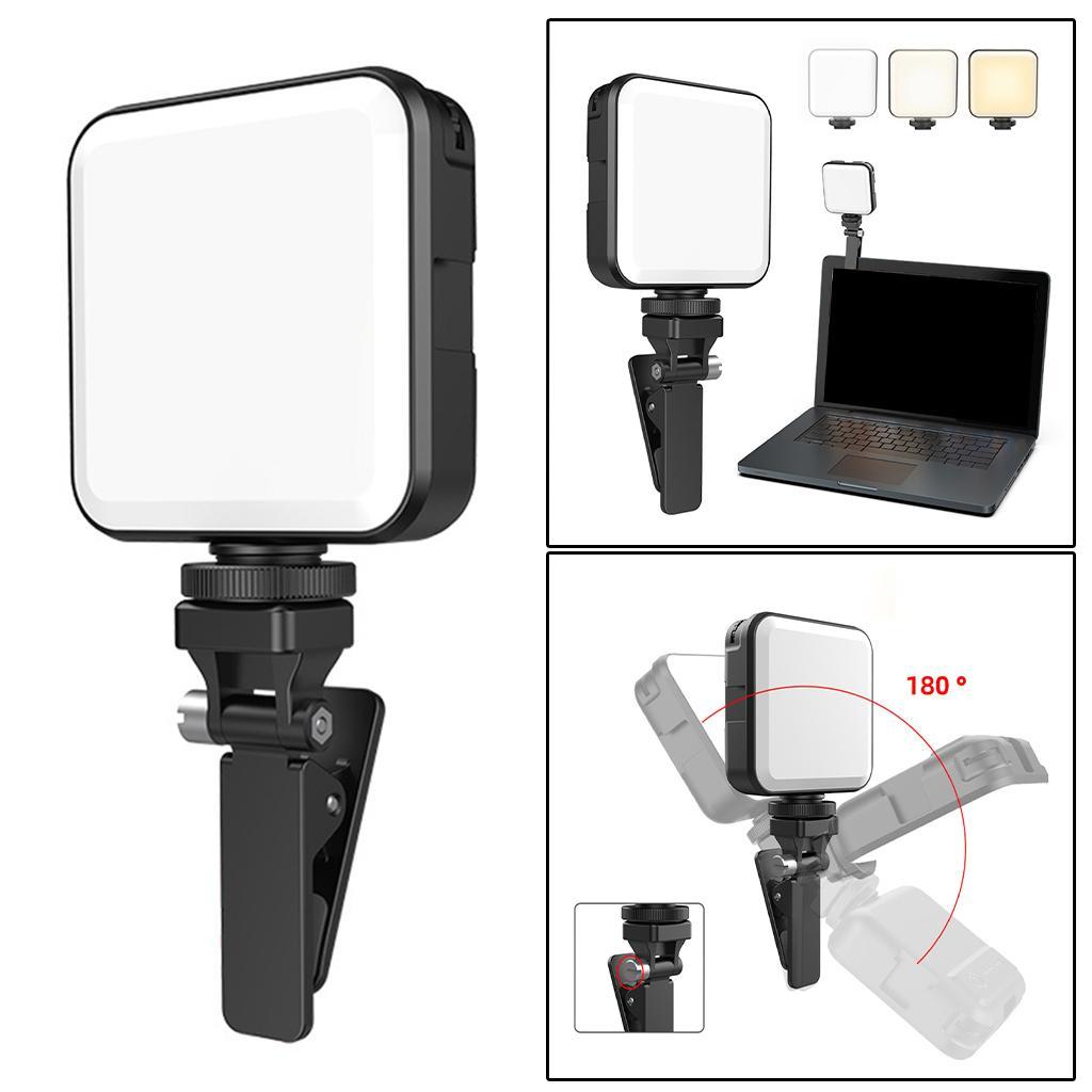 LED Video Light Hot Shoe for Video Recording Professional Cameras Black