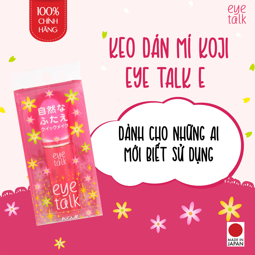 Keo Dán Kích 2 Mí Nhật Bản Trong Suốt, Chống Nước, Nhanh Khô, Dưỡng Ẩm Koji EyeTalk E