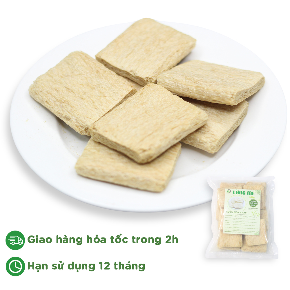 Sườn Chay Loại Ngon , Thực Phẩm Chay Tự Nhiên Không Chất Bảo Quản Không Biến Đổi Gen Sườn Non Chay Làng Me ( Thùng 10 kg )