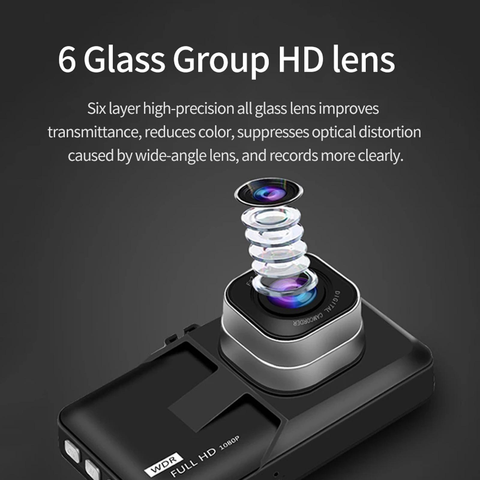 Full HD 1080P Car Driving Dash Cam, Auto G-Sensor, 3" LCD 170° Wide Angle Night Vision, Loop Recording, Single Front Digital Dashboard