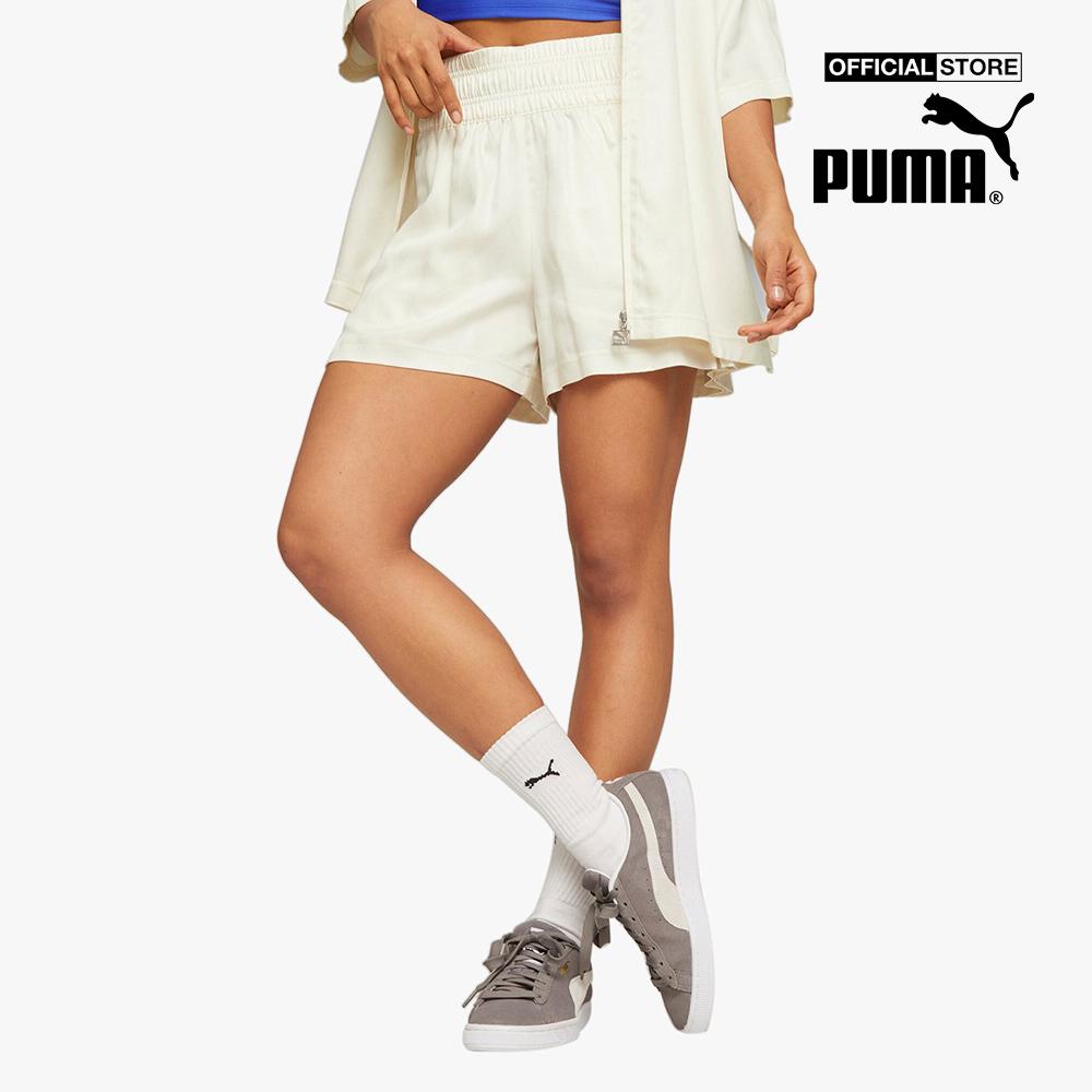 PUMA - Quần shorts nữ ống lộng lưng thun T7 538289