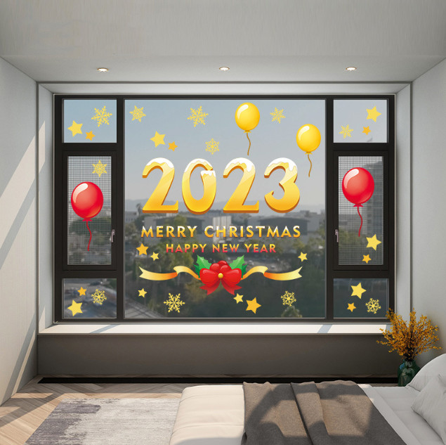 Decal trang trí noel hít tĩnh điện - Năm 2023 hiện đại mới