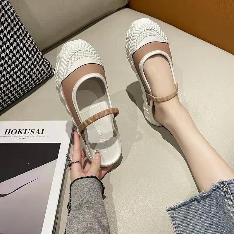 Dép Sandal Màu Trơn Mũi Tròn Thời Trang Dành Cho Nữ 2022 CHZK037 - Shell Baotou-Glossy