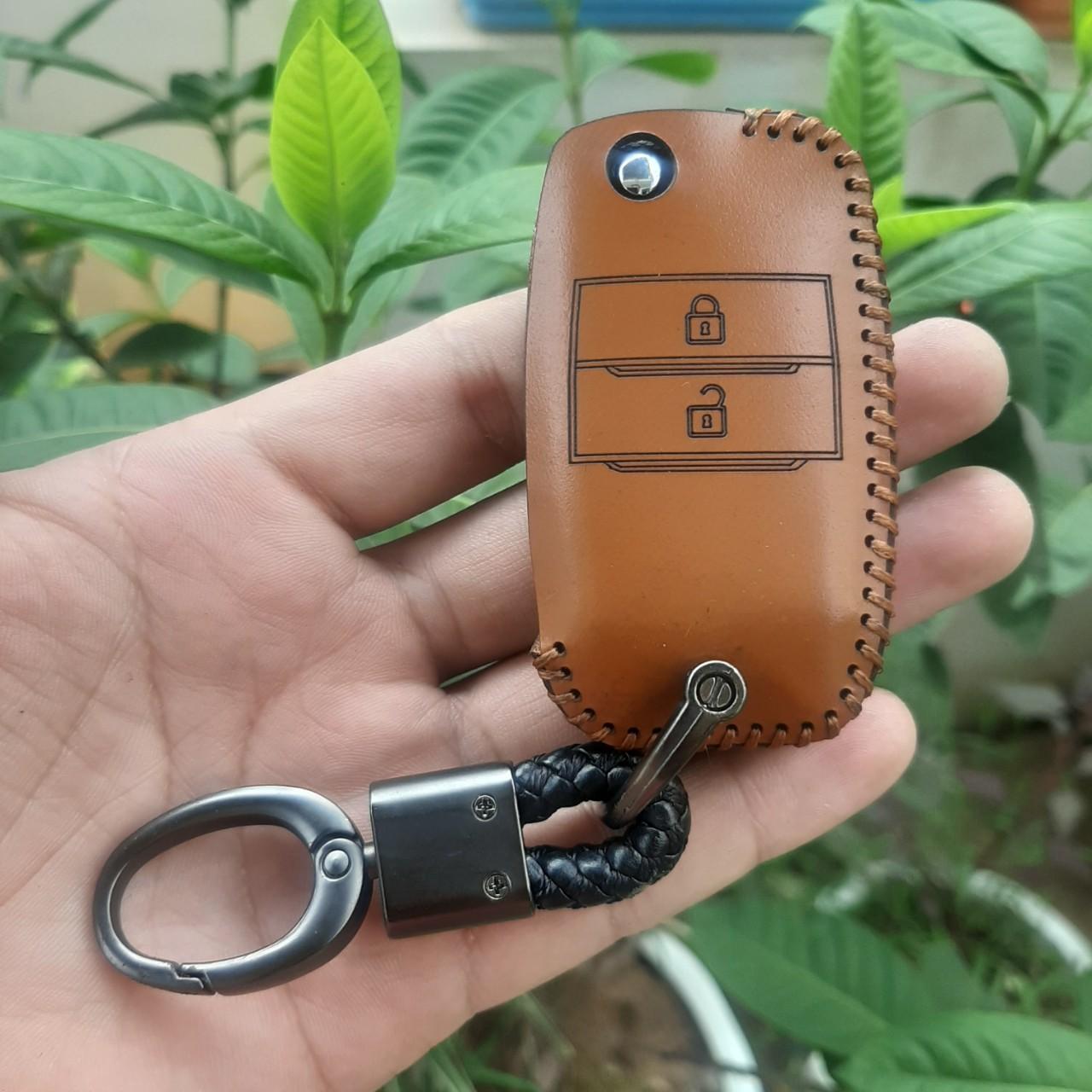 Bao Da Chìa Khóa KIA . Da Bò THẬT, Khắc Tên + Số ĐT