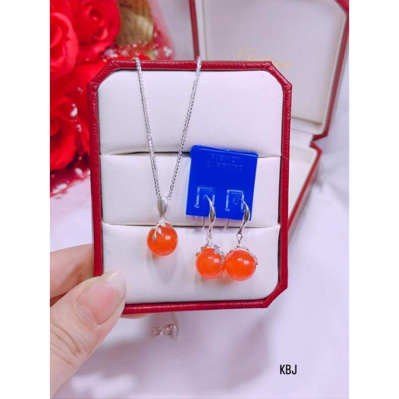 Bộ bạc gắn đá phong thủy