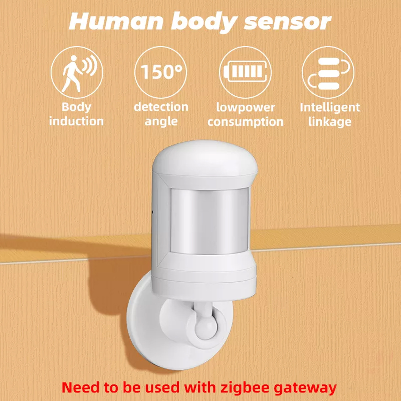 Cảm Biến Chuyển Động PIR Motion Sensor ZigBee 3.0 Hỗ Trợ Tuya Smart -Hàng Chính Hãng