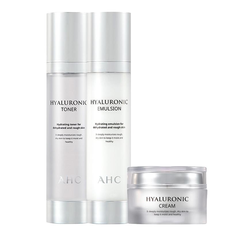 Combo AHC Hyaluronic Emulsion 100ml + AHC Hyaluronic Toner 100ml + AHC Hyaluronic Cream 50ml