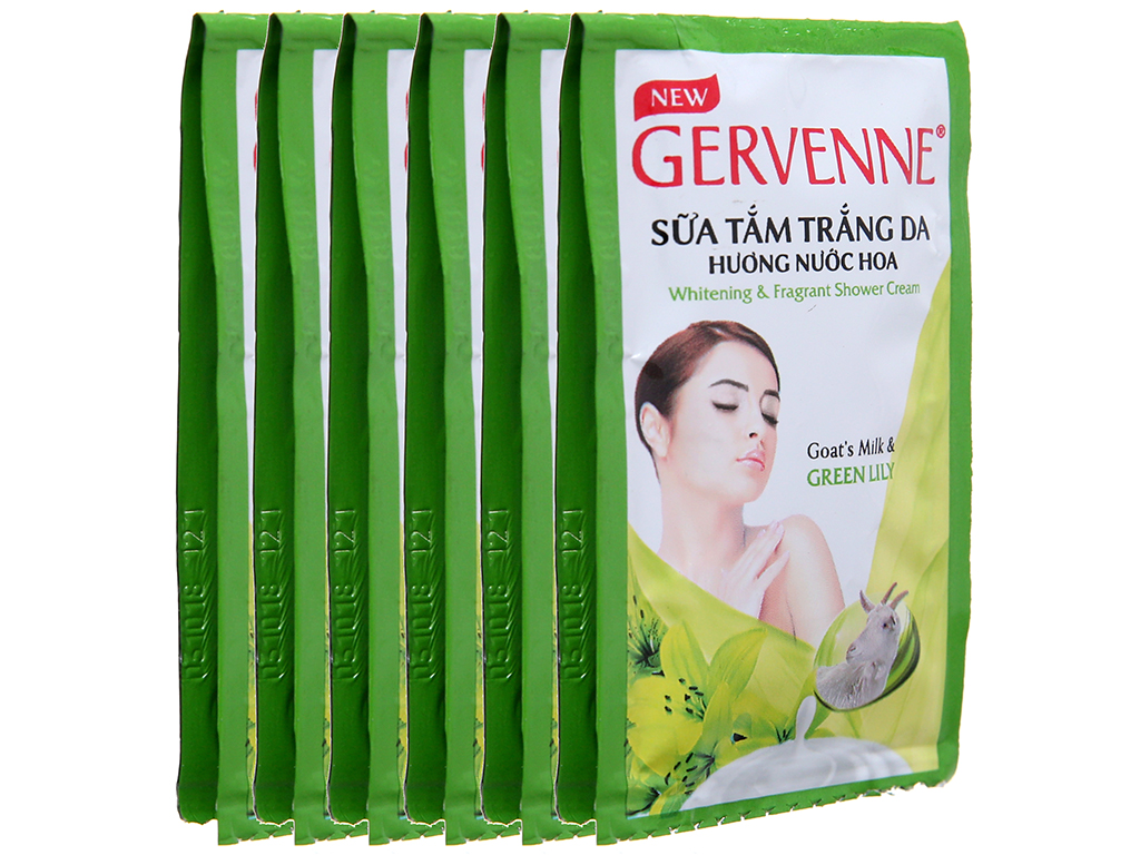 Combo 10 Dây Sữa tắm sữa dê Gervenne hương nước hoa 12 gói/ dây