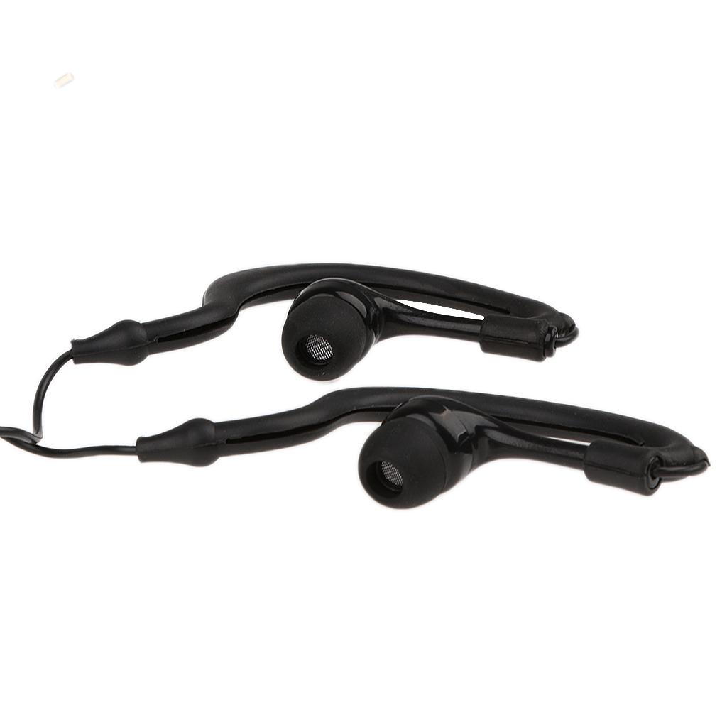 2Pack 3.5mm Swimming Waterproof Earphone For Media Player FM Radio MP3 iPod
