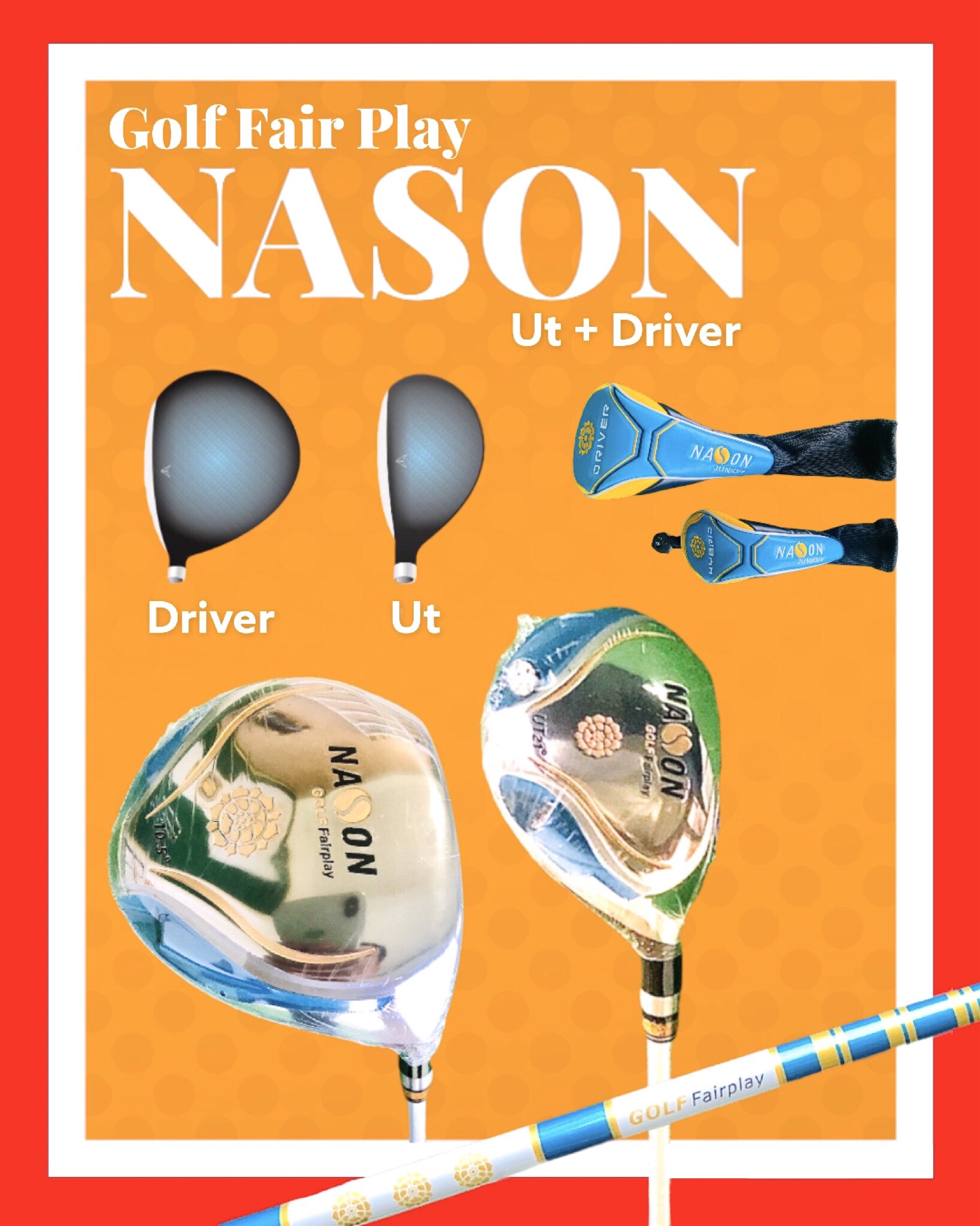 BỘ GẬY GOLF NAM FAIRPLAY GF-01 2022  (10 gậy + túi golf) | Nason