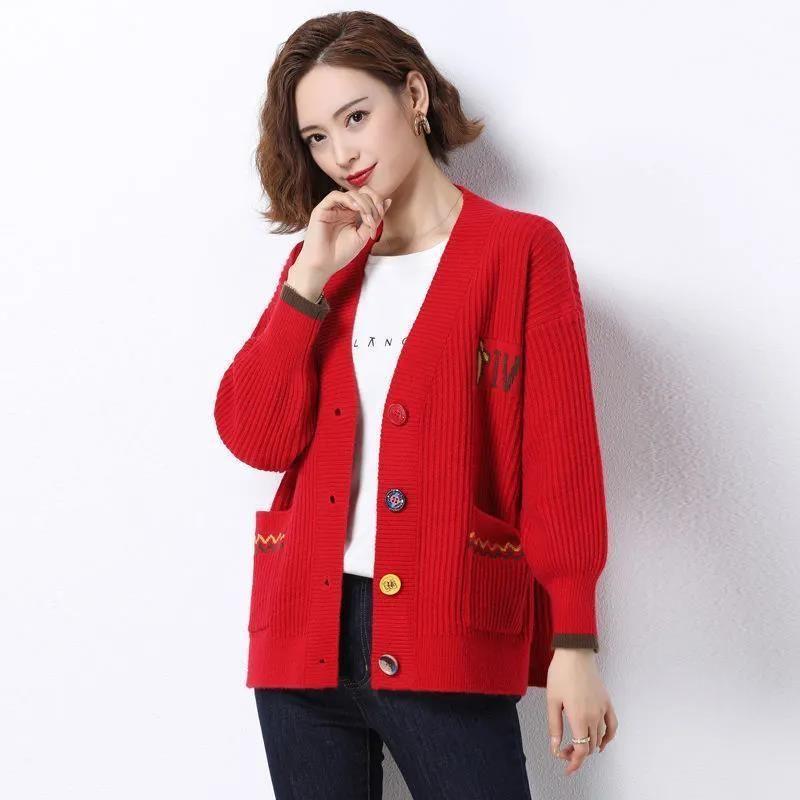 Áo khoác len cardigan nữ có túi, áo len nữ dáng ngắn