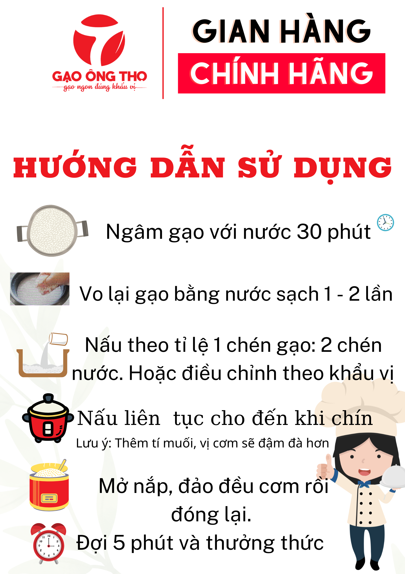 Gạo Ông Thọ - Ngọc Đỏ túi 1kg