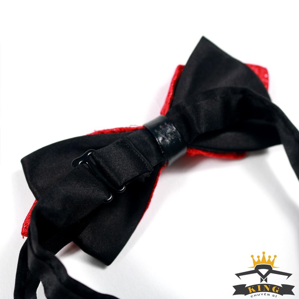 Nơ cài áo vest nam KING chú rể vải lụa silk phi bóng cao cấp giá rẻ