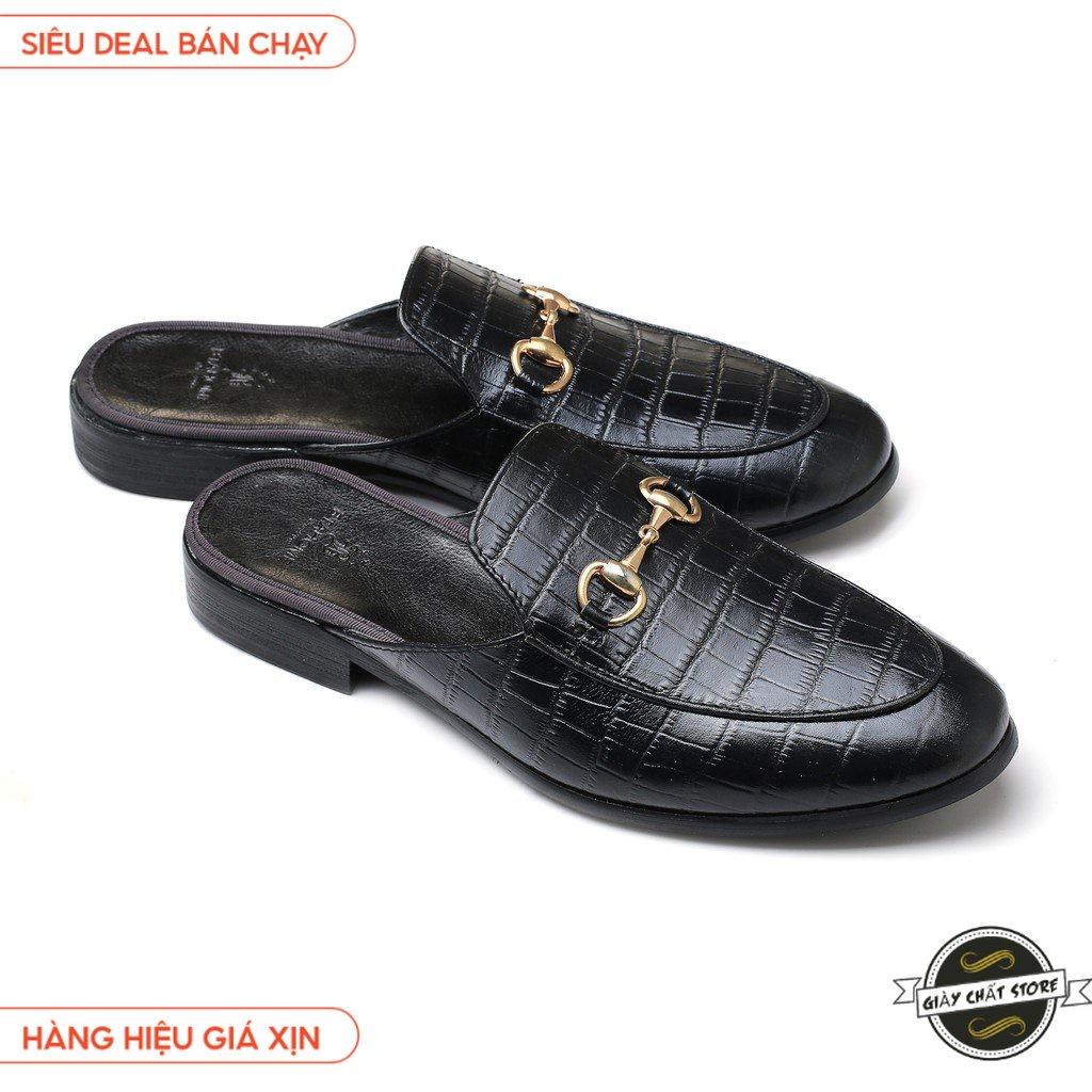 Giày sục nam CAO CẤP BTAHOME LX 280-3 size 38-45, DA Pu VÂN CÁ SẤU