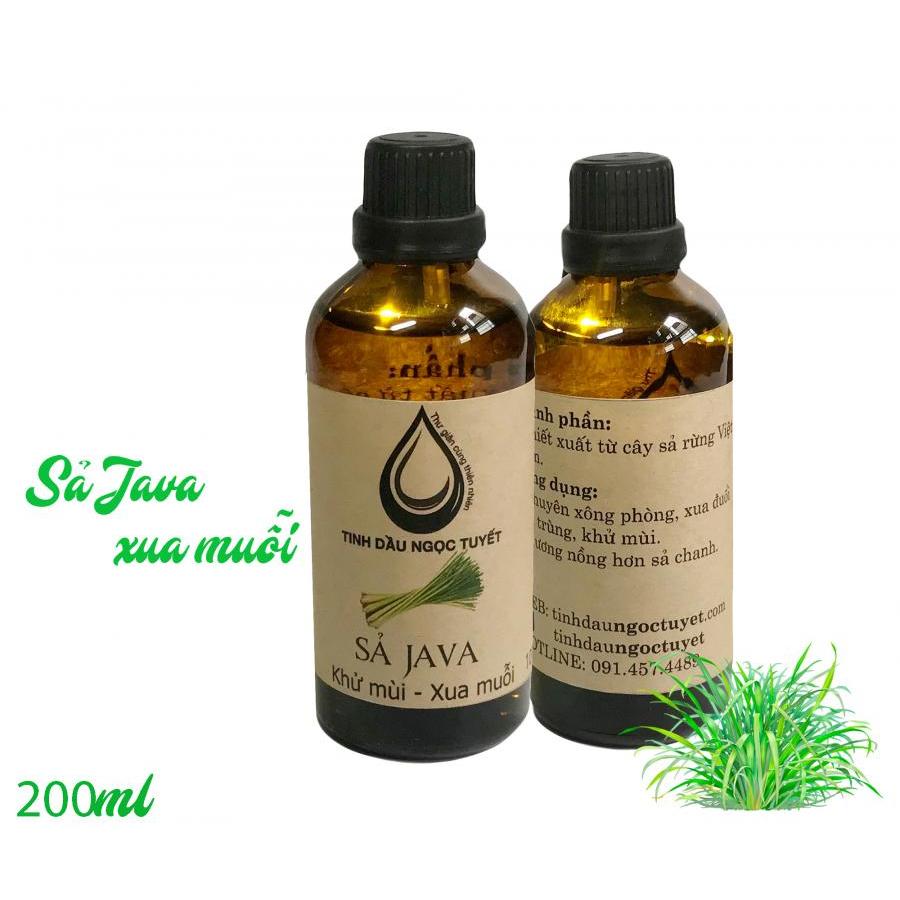 Combo 2 chai tinh dầu sả Java chuyên đuỗi muỗi và khử mùi Ngọc Tuyết 100mlx2