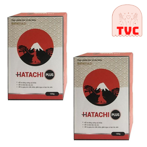 Combo 2 Hộp HATACHI PLUS - Hỗ Trợ Ngăn Ngừa Tóc Bạc, Giảm Gãy Rụng Và Bổ Máu, Giúp Đen Râu, Đen Tóc