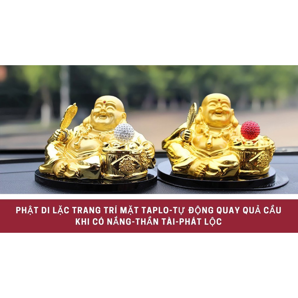Tượng Phật Di Lặc chạy năng lượng mặt trời để bàn làm việc và taplo xe ô tô
