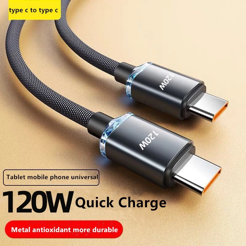 Cáp 120W 2 đầu type C cho điện thoại di động sạc nhanh USB C dây sạc copy dữ liệu data nhanh - miếng lót chuột