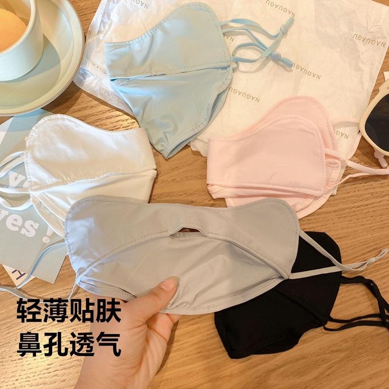 Khẩu trang vải chống tia UV chống nắng kháng khuẩn cao cấp NGẮN form dáng đẹp có nút chỉnh dây phù hợp cho cả nam và nữ