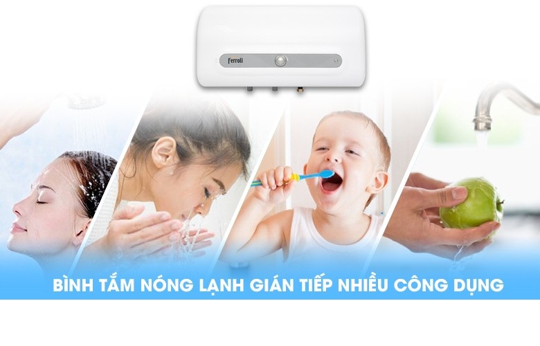 Bình Tắm Nước Nóng Gián Tiếp Ferroli QQ AE 2500W (Trắng) - Hàng Chính Hãng