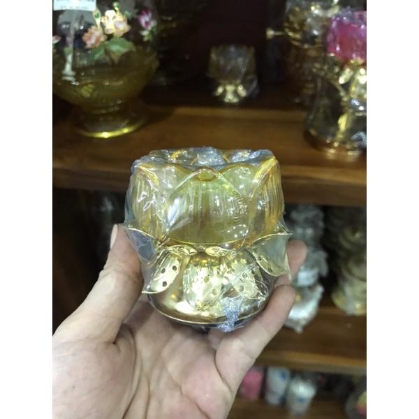 Chân đèn hoa sen lưu ly 2'5 cặp