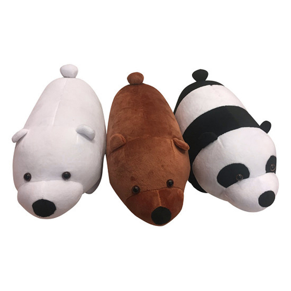 Bộ 3 Con Gấu Bông We Bare Bears Nằm (35 Cm) Gb33