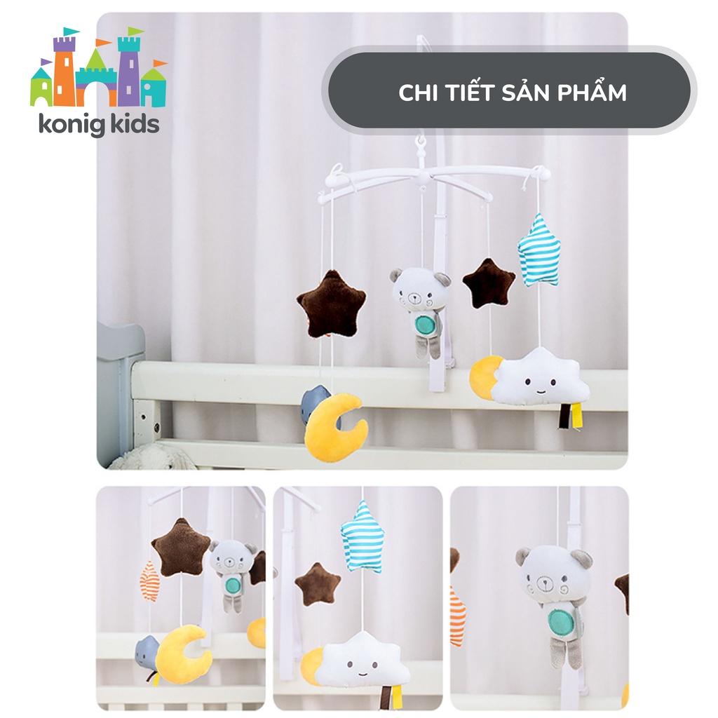 Đồ chơi treo nôi cũi phát nhạc, xoay 360 độ Konig Kids 1021-KK-63605A, nhạc trắng ru ngủ