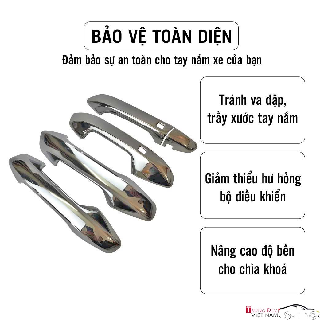 Ốp Tay Hõm Cửa Cho Dòng Xe KIA K3/CERATO Chất Liệu Nhựa ABS Mạ Crôm, Quà Tặng Khăn Lau Xe – Hàng Chính Hãng TDVN