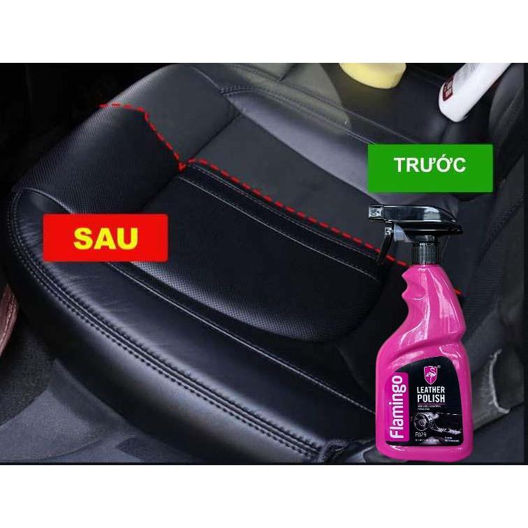 Chai dưỡng nội thất đồ da nội thất xe hơi Flamingo F029 hàng nhập khẩu | Phụ kiện xe hơi Trendy Car